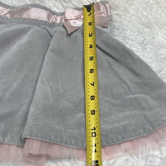 Janie and Jack | Grey and Pink Velvet skirt sz 2T - Picture 10 of 11
